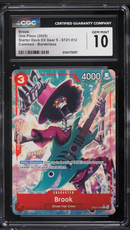 2025 One Piece Starter Deck EX Gear 5 Alt Art Brook #ST21-012 CGC 10 GEM MINT