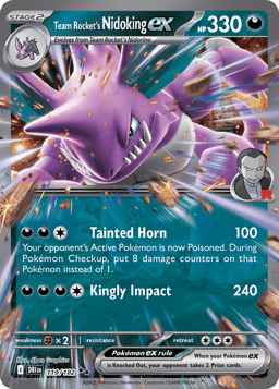 2025 Team Rocket's Nidoking ex #119 Destined Rivals