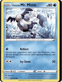2020 Galarian Mr. Mime #35 Darkness Ablaze