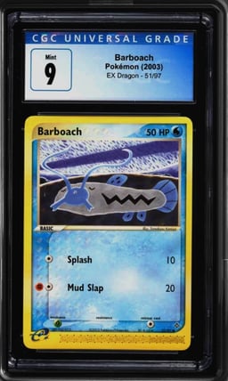 2003 Pokemon EX Dragon Barboach #51 CGC 9 MINT