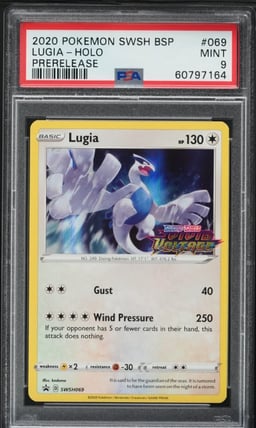 2020 Pokemon SWSH Promo Vivid Voltage Prerelease Holo Lugia #69 PSA 9 MINT