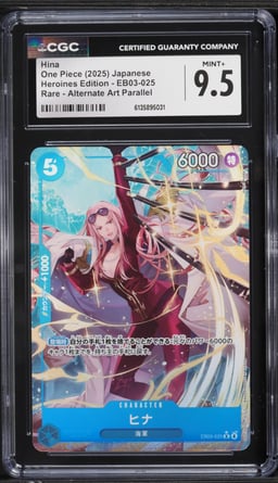 2025 One Piece Japanese Heroines Edition Alt Art Hina #EB03-025 CGC 9.5 MINT+