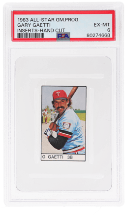 1983 All-Star Game Program Inserts Hand Cut Gary Gaetti PSA 6