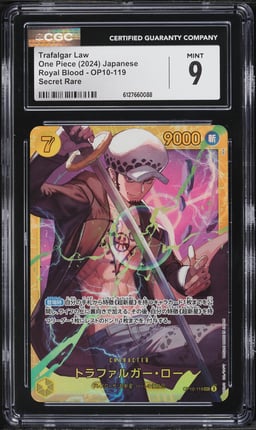 2024 One Piece Japanese Royal Blood SEC Trafalgar Law #OP10-119 CGC 9 MINT
