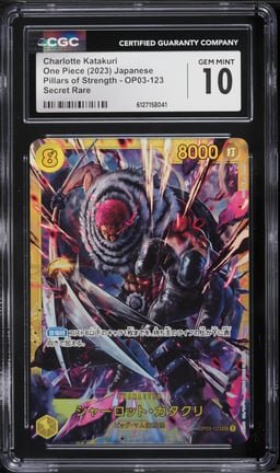 2023 One Piece Japanese Pillars Of Strength SEC Charlotte Katakuri #OP03-123 CGC 10 GEM MINT