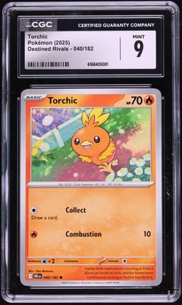 2025 Pokemon Scarlet & Violet Destined Rivals Torchic #040 CGC 9 MINT