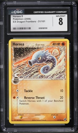 2006 Pokemon EX Dragon Frontiers Horsea #31 CGC 8 NM-MT