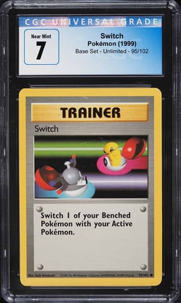 1999 Pokemon Base Set Switch #95 CGC 7 NRMT