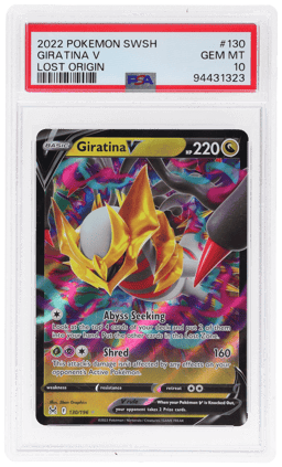 2022 Pokemon Sword and Shield Lost Origin Giratina V #130 PSA 10