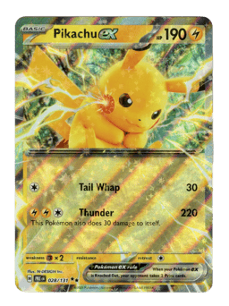 2025 Pikachu ex #28 Prismatic Evolutions