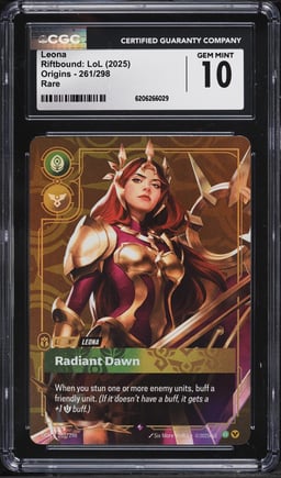 2025 Riftbound League Of Legends LoL Origins Leona #261 CGC 10 GEM MINT