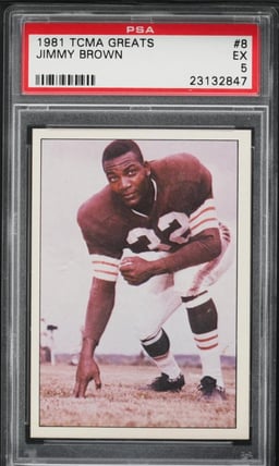 1981 TCMA Greats Football Jim Brown #8 PSA 5 EX