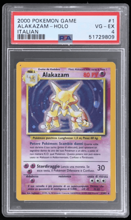 2000 Pokemon Game Italian Alakazam #1 PSA 4