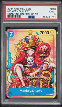 2024 One Piece Promo Convention Exclusive Monkey D. Luffy #P-043 PSA 9 MINT