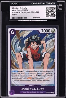 2023 One Piece Pillars Of Strength Monkey D. Luffy #OP03-070 CGC AUTH