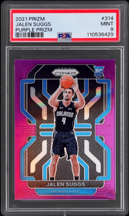2021 Panini Prizm Purple Prizm Jalen Suggs #314 70/99 PSA 9