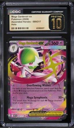 2026 Pokemon Mega Ascended Heroes Holo Mega Gardevoir EX #89 CGC 10 PRISTINE