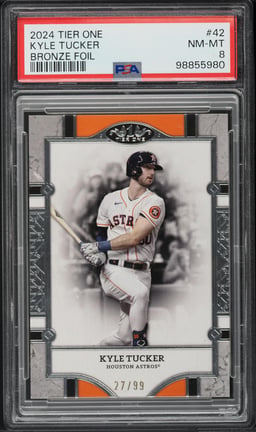 2024 Topps Tier One Bronze Foil Kyle Tucker /99 #42 PSA 8 NM-MT