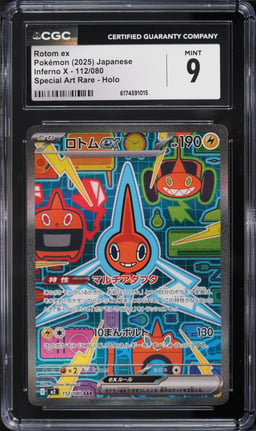 2025 Pokemon Japanese Mega Inferno X SAR Rotom Ex #112 CGC 9 MINT