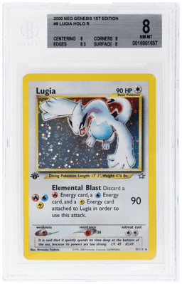 2000 Pokemon Neo Genesis 1st Edition Holo Lugia #9 BGS 8