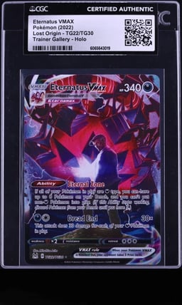 2022 Pokemon Sword & Shield Lost Origin Full Art Eternatus VMAX #TG22 CGC AUTH