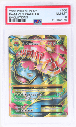 2016 Pokemon XY Evolutions M Venusaur Ex #100 PSA 8