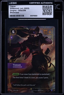 2025 Riftbound League Of Legends LoL Origins Yasuo #205a CGC AUTH