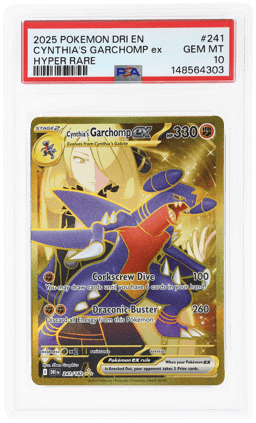 2025 Pokemon Scarlet and Violet Destined Rivals Hyper Rare Cynthia's Garchomp Ex #241 PSA 10