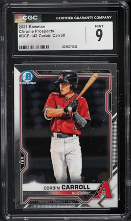 2021 Bowman Chrome Corbin Carroll PROSPECT #BCP-142 CGC 9 MINT