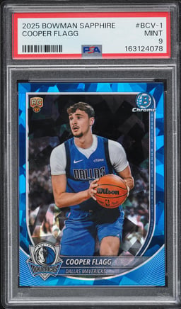 2025 Bowman Chrome Sapphire Edition Cooper Flagg ROOKIE #BCV-1 PSA 9 MINT
