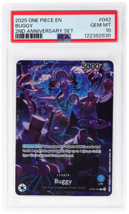 2025 One Piece Promo 2nd Anniversary Set Buggy #OP09-042 PSA 10