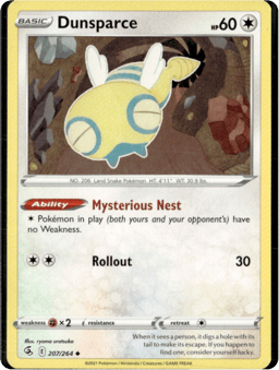 2021 Dunsparce #207 Fusion Strike