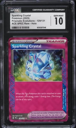 2025 Pokemon SV Prismatic Evolutions Ace Spec Sparkling Crystal #129 CGC 10 GEM