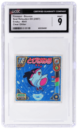 2007 Seal Retsuden Dx Technique Ensky Japanese Clear Glitter Finneon #041 CGC 9