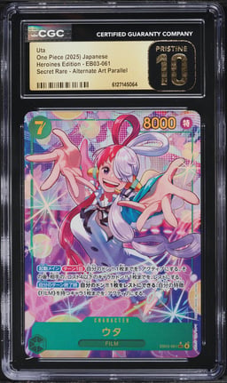 2025 One Piece Japanese Heroines Edition Alt Art Uta #EB03-061 CGC 10 PRISTINE