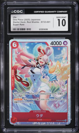 2025 One Piece Starter Deck Red Shanks Uta #ST23-001 CGC 10 GEM MINT