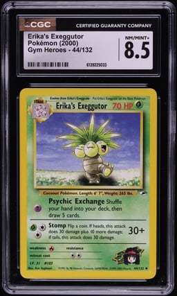 2000 Pokemon Gym Heroes Erika's Exeggutor #44 CGC 8.5 NM-MT+
