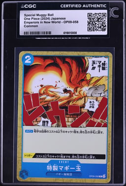 2024 One Piece Japanese Emperors In New World Special Muggy Ball #OP09-058 CGC AUTH