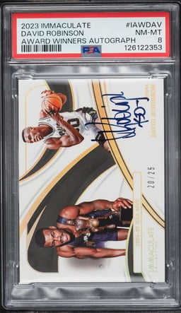 2023 Immaculate Collection Award Winners David Robinson AUTO /25 #IAW-DAV PSA 8 NM-MT