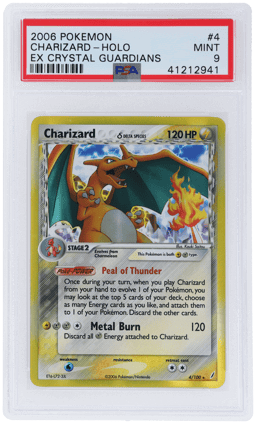 2006 Pokemon Ex Crystal Guardians Holo Charizard #4 PSA 9
