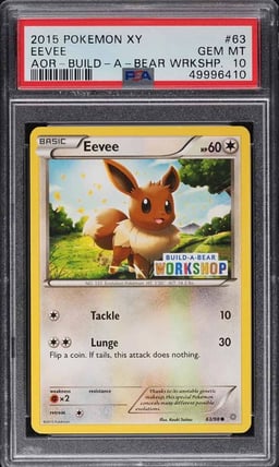 2015 Pokemon XY Ancient Origins Build-A-Bear Workshop Eevee #63 PSA 10 GEM MINT