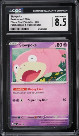 2026 Pokemon Mega Evolution Promo Pitch Black Slowpoke #86 CGC 8.5 NM-MT+