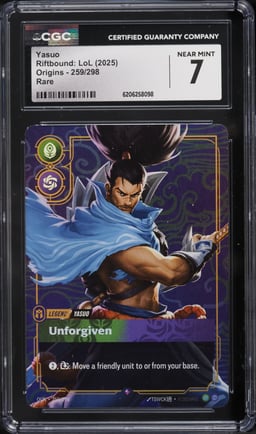 2025 Riftbound League Of Legends LoL Origins Yasuo #259 CGC 7 NRMT
