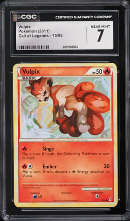 2011 Pokemon Call Of Legends Vulpix #75 CGC 7 NRMT