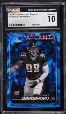 2024 Topps Chrome Sapphire Ruke Orhorhoro ROOKIE #279 CGC 10 GEM MINT