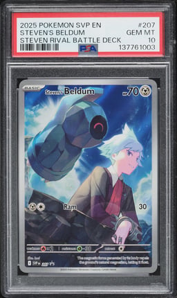 2025 Pokemon Scarlet & Violet Promo Rival Battle Deck Full Art Steven's Beldum #207 PSA 10 GEM