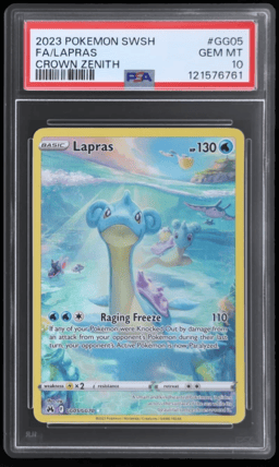 2023 Pokemon Sword and Shield Crown Zenith Lapras #GG05 PSA 10