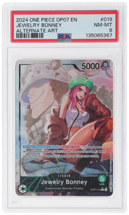 2024 One Piece 500 Years In the Future Alternate Art Jewelry Bonney #OP07019 PSA 8