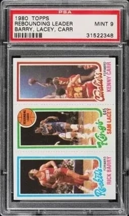 1980 Topps Basketball Rick Barry Sam Lacey Kenny Carr PSA 9 MINT