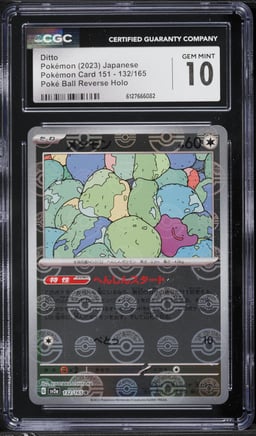 2023 Pokemon Japanese Scarlet & Violet 151 Poke Ball Reverse Holo Ditto #132 CGC 10 GEM MINT